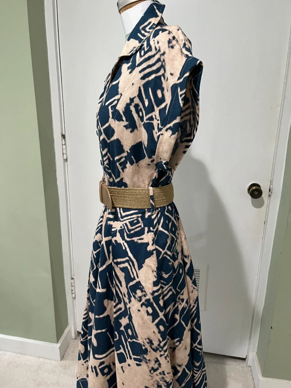 Donna Karan Midi Dress with Belt - Picture 5 of 6